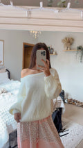 Off the Shoulder Chunky Sweater
