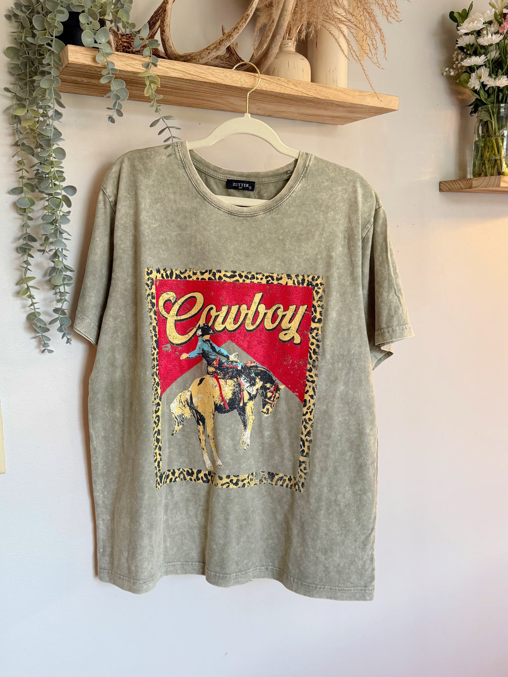 Cowboy Leopard Oversized Graphic