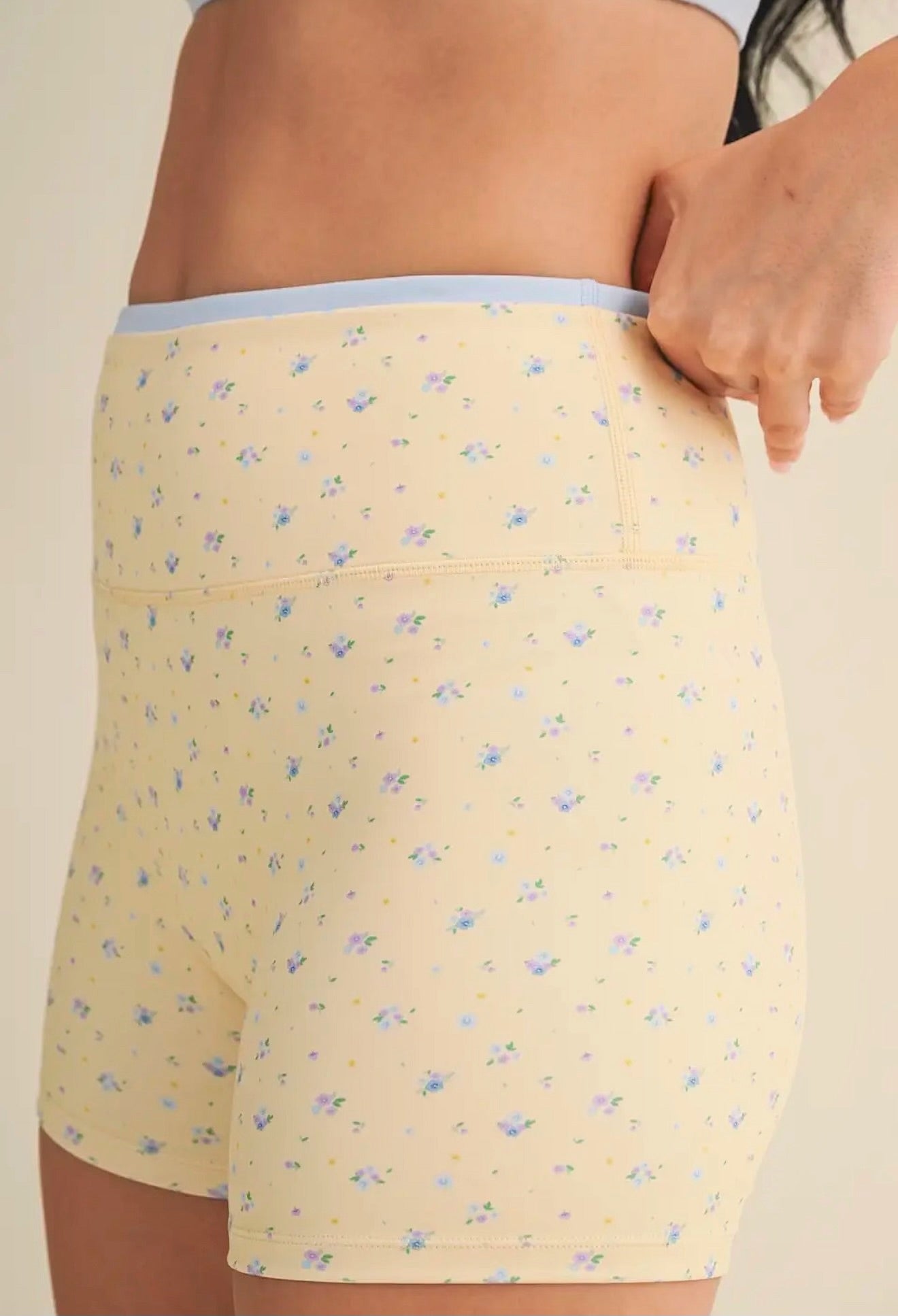 Lemon Ditsy Floral Biker Shorts