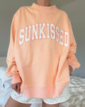 Papaya Orange Sunkissed Embroidered Mockneck