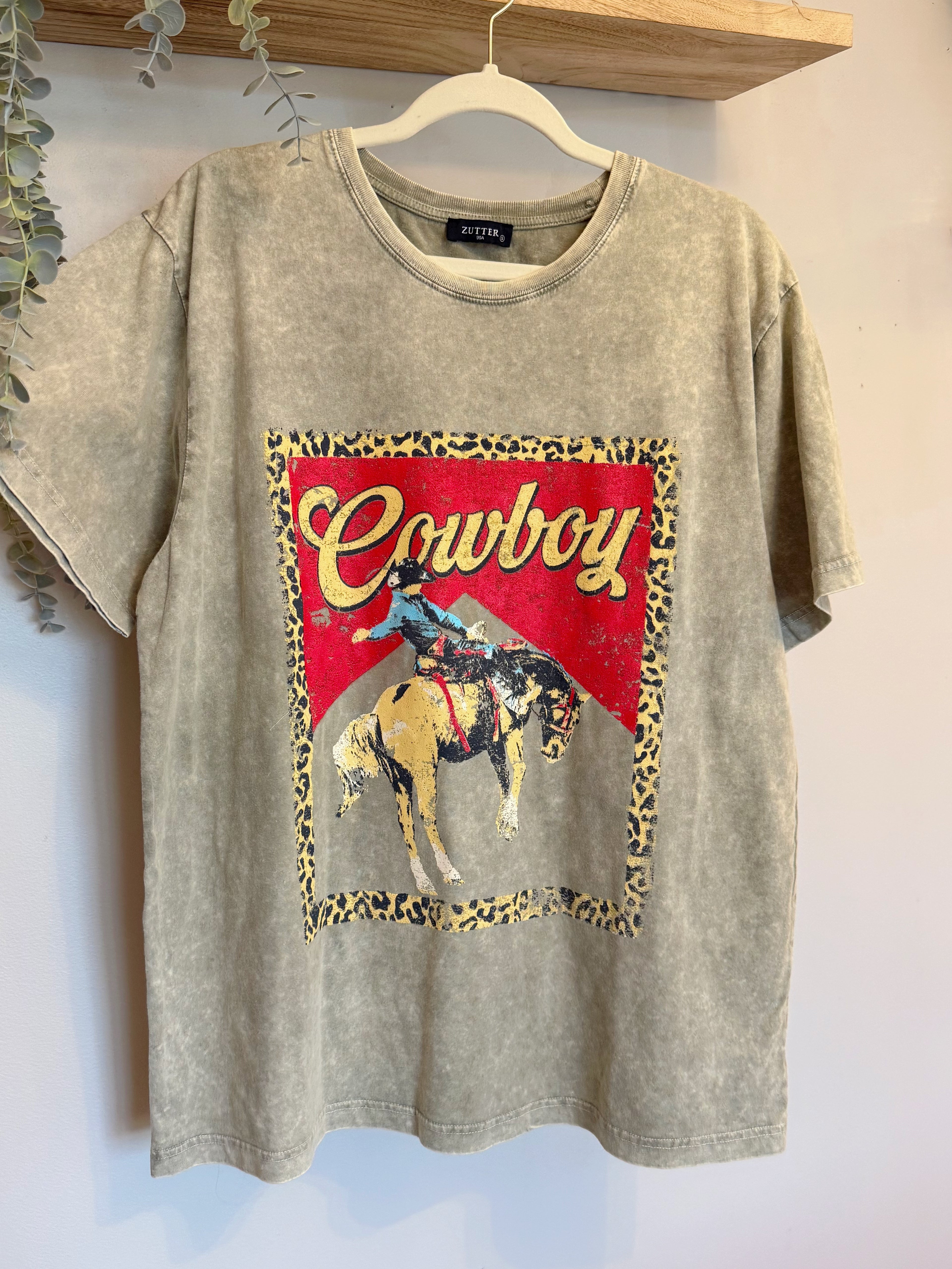 Cowboy Leopard Oversized Graphic