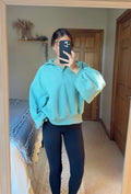 Sage Green Snap Pullover