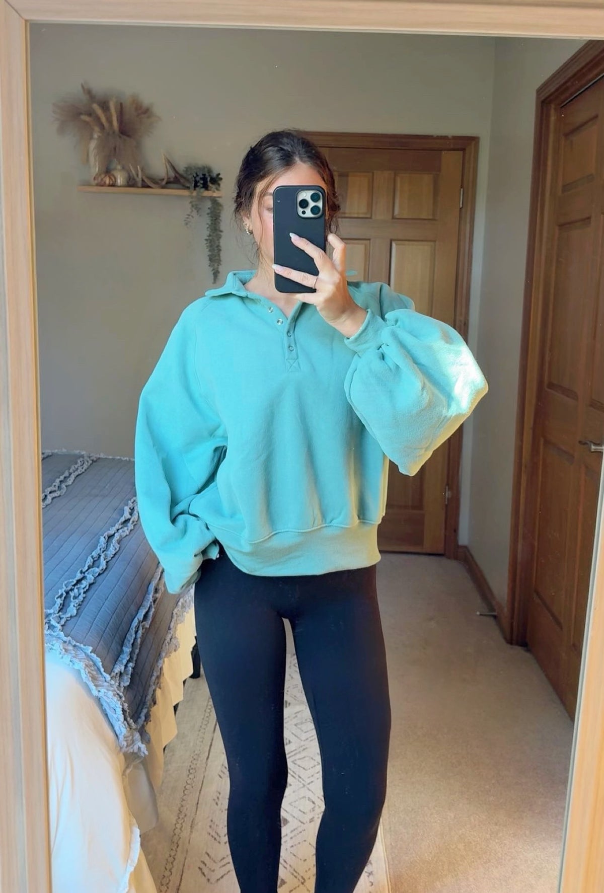 Sage Green Snap Pullover