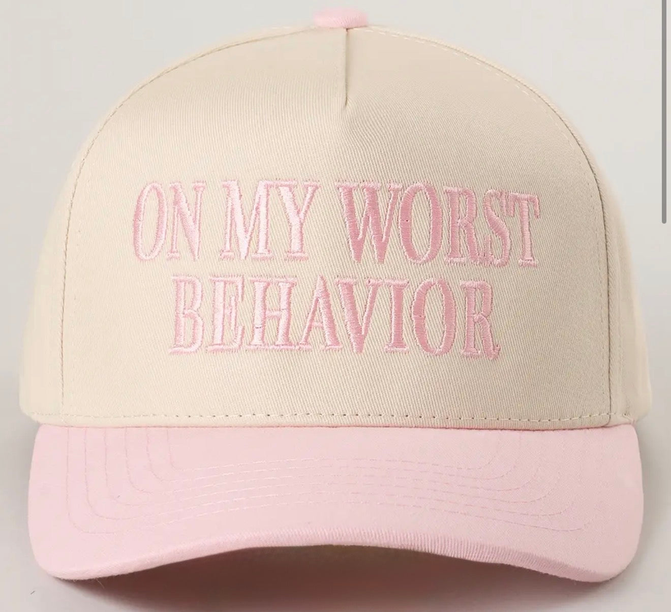 On My Worst Behavior Trucker Hat