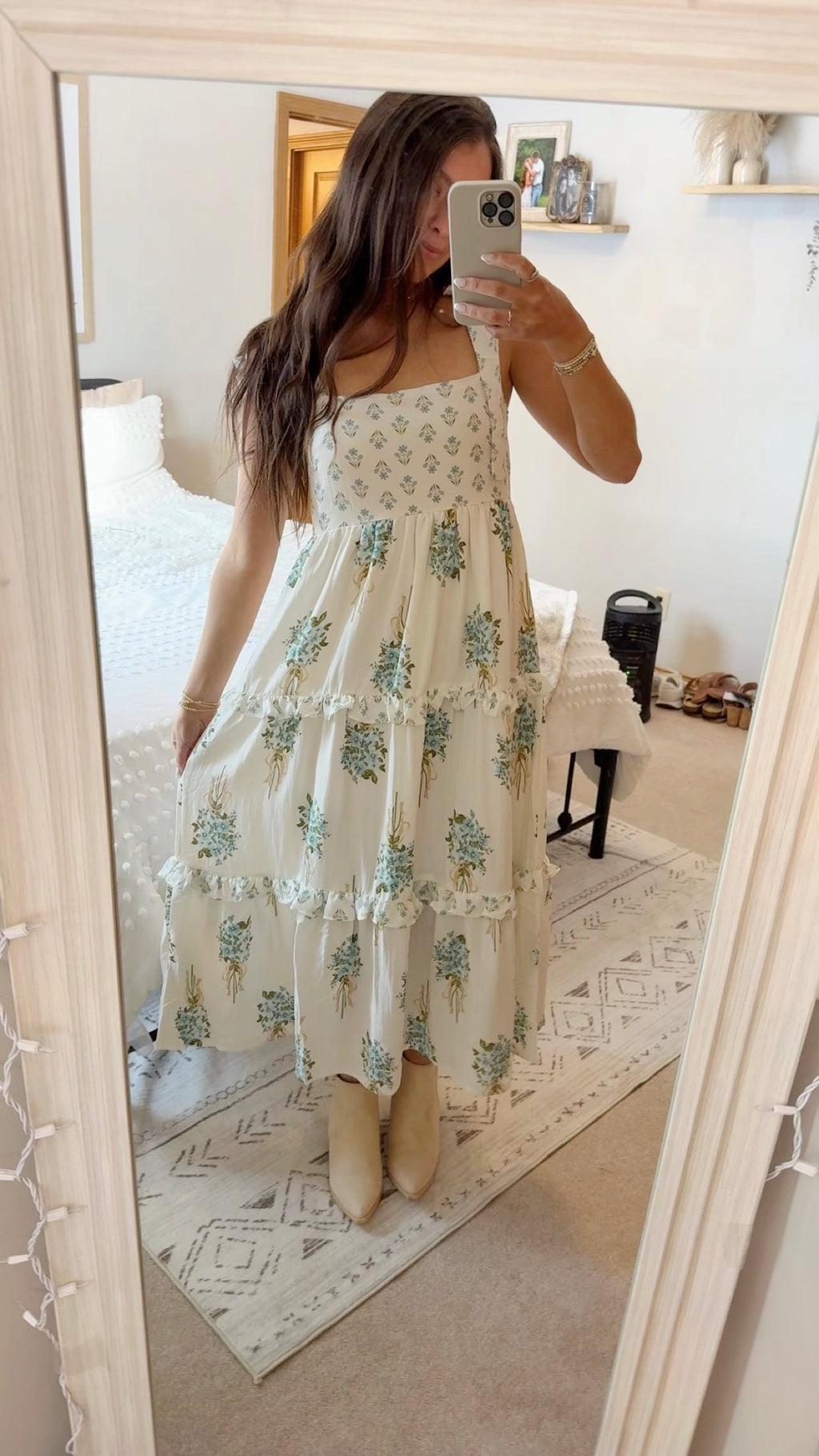 Flower Bouquet Tiered Dress