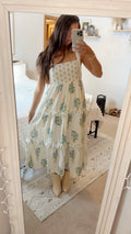 Flower Bouquet Tiered Dress