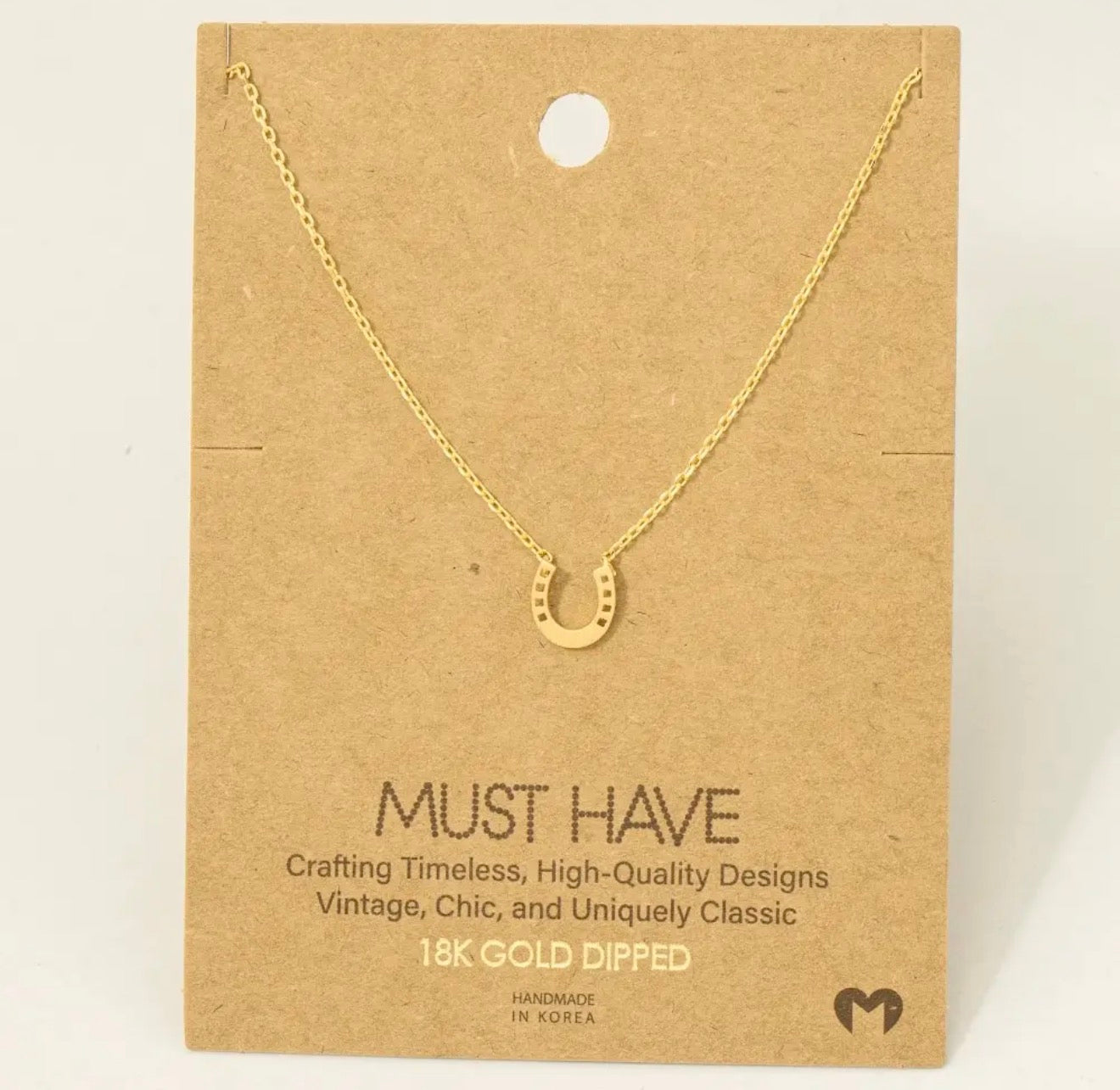 Mini Horseshoe Pendant Necklace