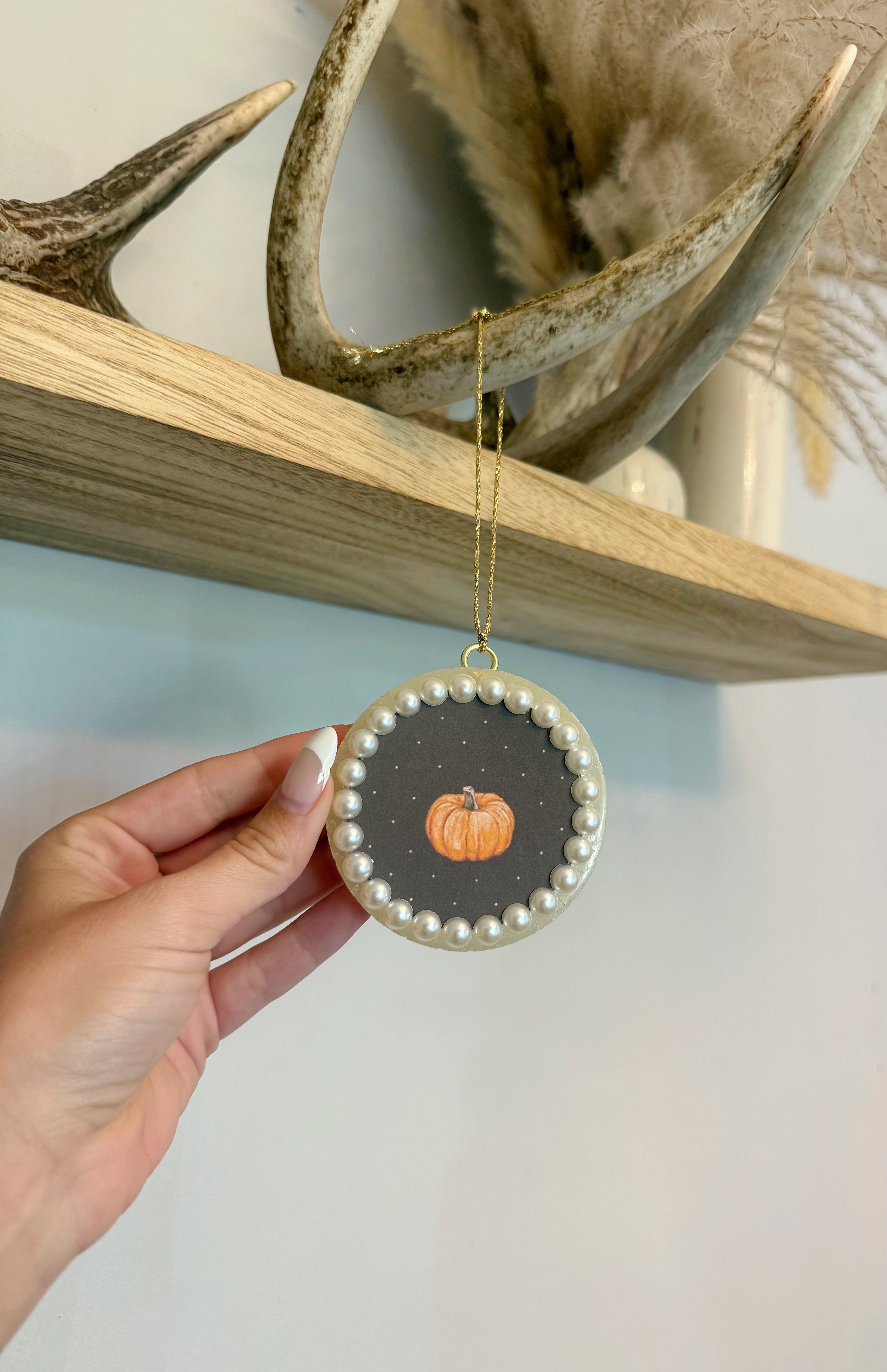 Brown Polka Dot Pumpkin Freshie