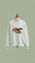 Mint Embroidered Mallard Mockneck PREORDER